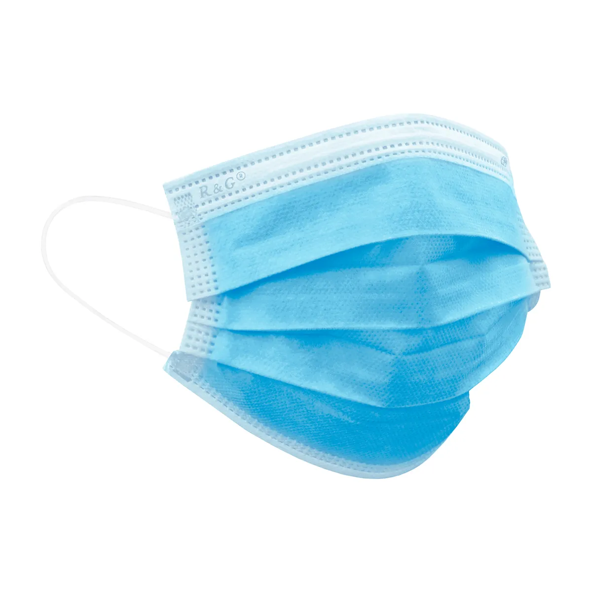 R&G - Mascarilla Descartable para Niños color Celeste Caja x 50 und - R&G