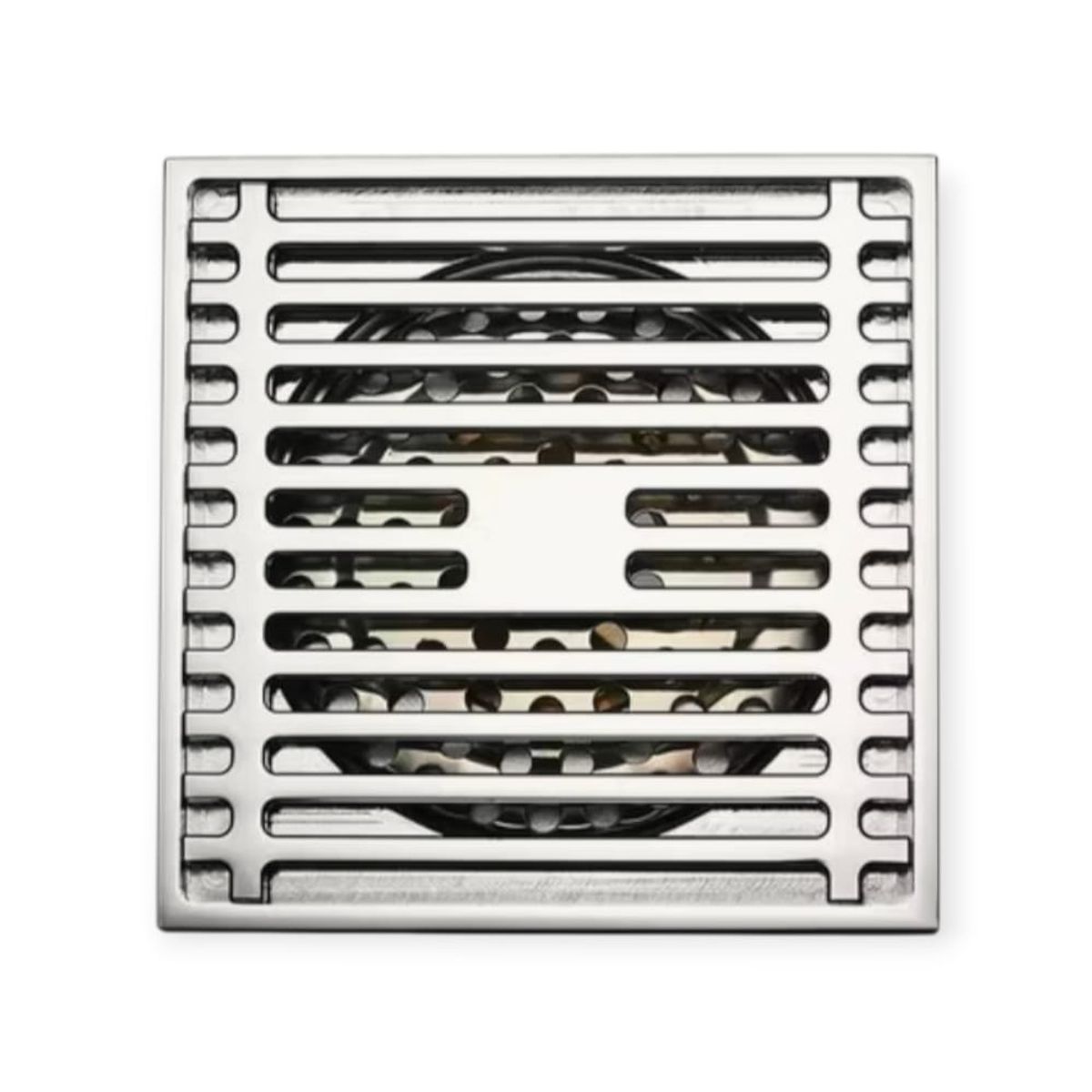 GENERICO - Sumidero Desagüe Rejilla Acero Inox SS 304 Cromado 10x10cm Anti olores