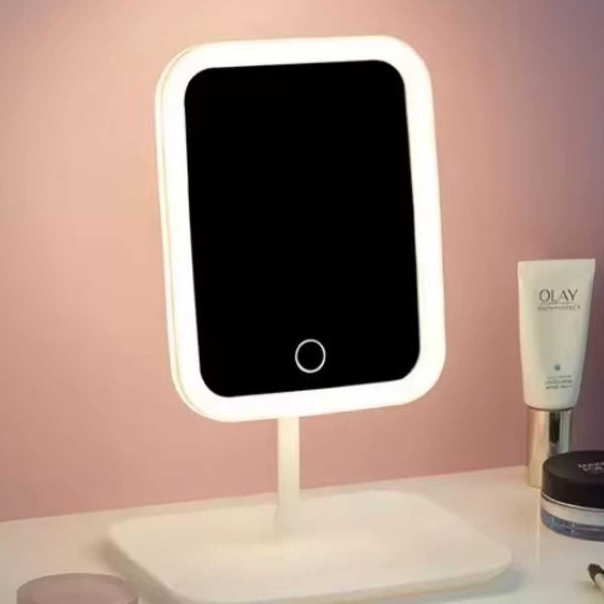 GENERICO - Espejo De Maquillaje Con 3 Tonos De Luz Recargable Táctil