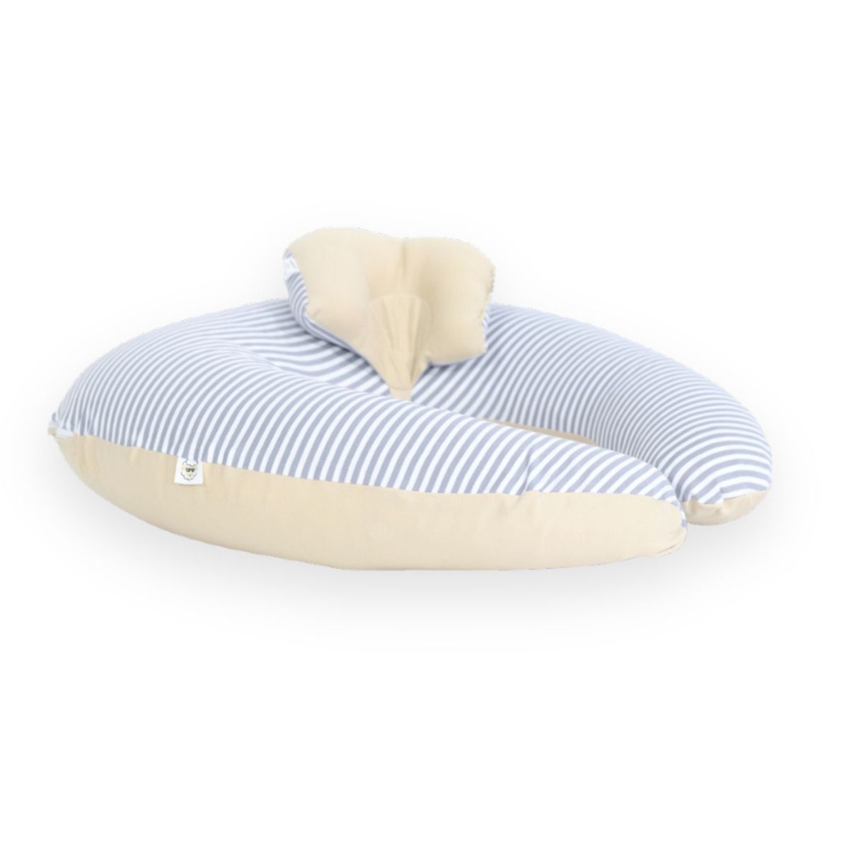 ACOLCHONADITOS - COJIN DE LACTANCIA ACOLCHONADITOS - BEIGE CON RAYAS PLOMAS