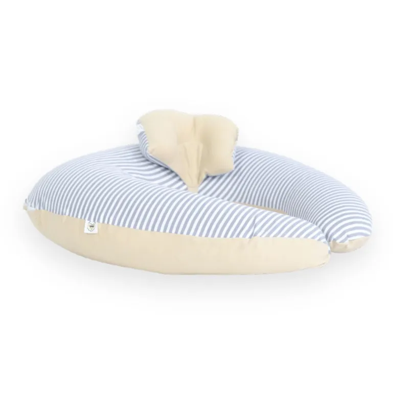 ACOLCHONADITOS - COJIN DE LACTANCIA ACOLCHONADITOS - BEIGE CON RAYAS PLOMAS