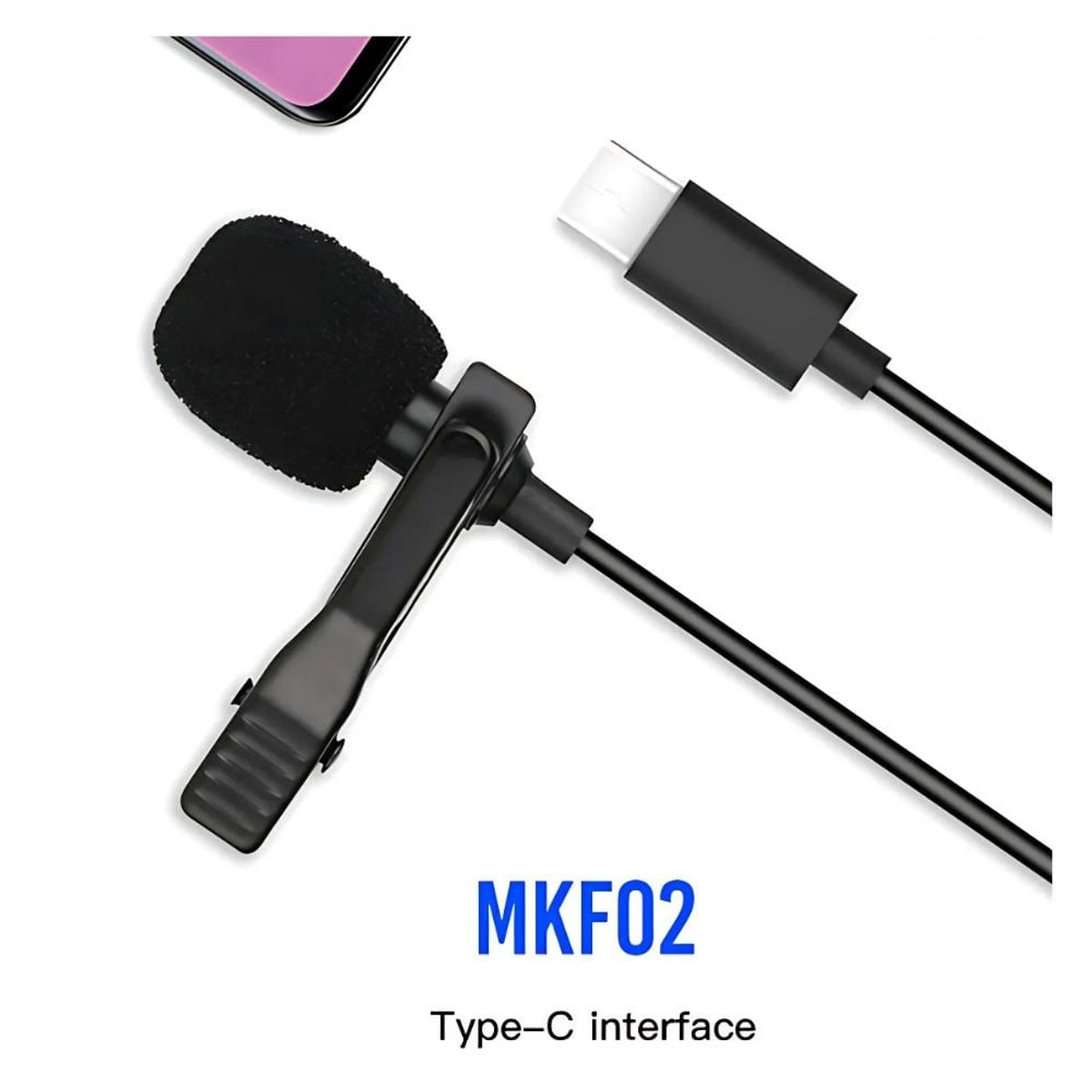 GENERICO - Microfono Solapero Entrevista Perchero Celular MKF02