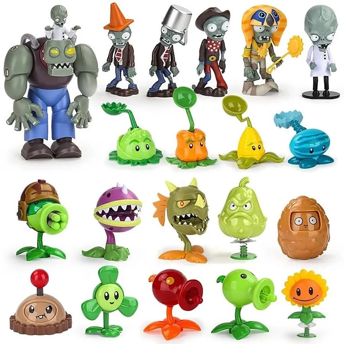 GENERICO - Set 22 Figuras Plantas vs Zombies 2 Kit Completo
