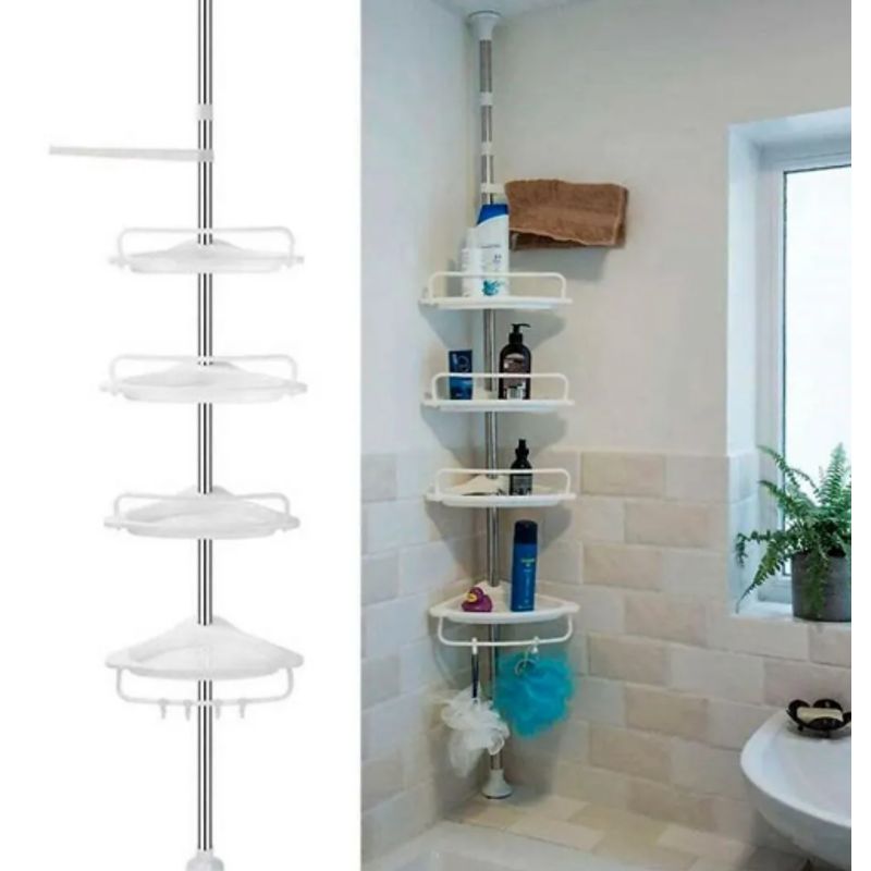 GENERICO - Organizador Esquinero de Baño - 4 Pisos - Plegable