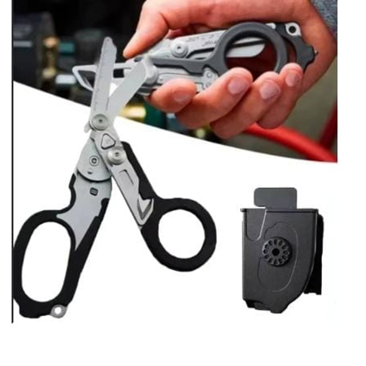 GENERICO - Tijeras de trauma multifuncionales 6 en 1 plegable