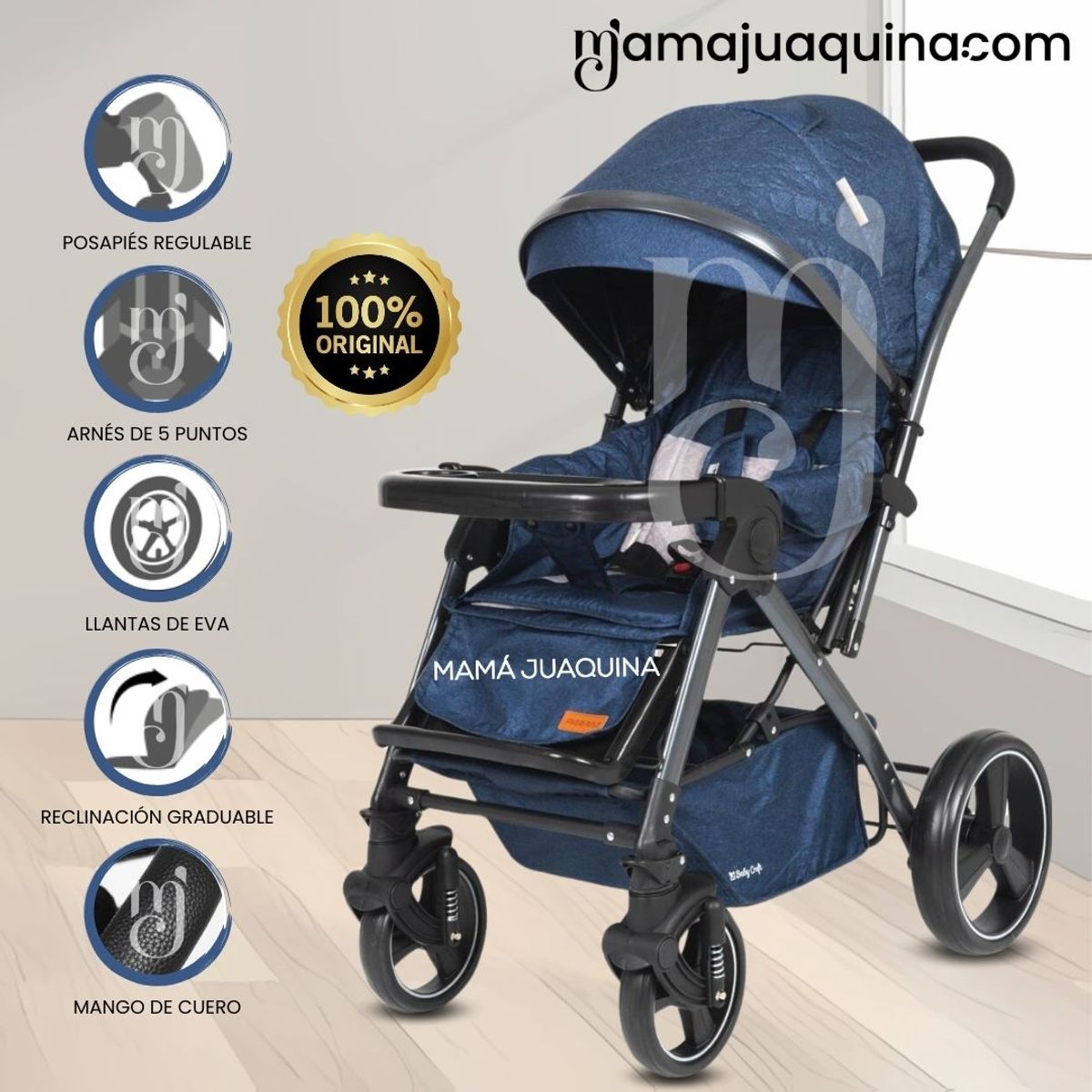 BABY - Coche Cuna de Lujo «BABY PARMAX» Blue