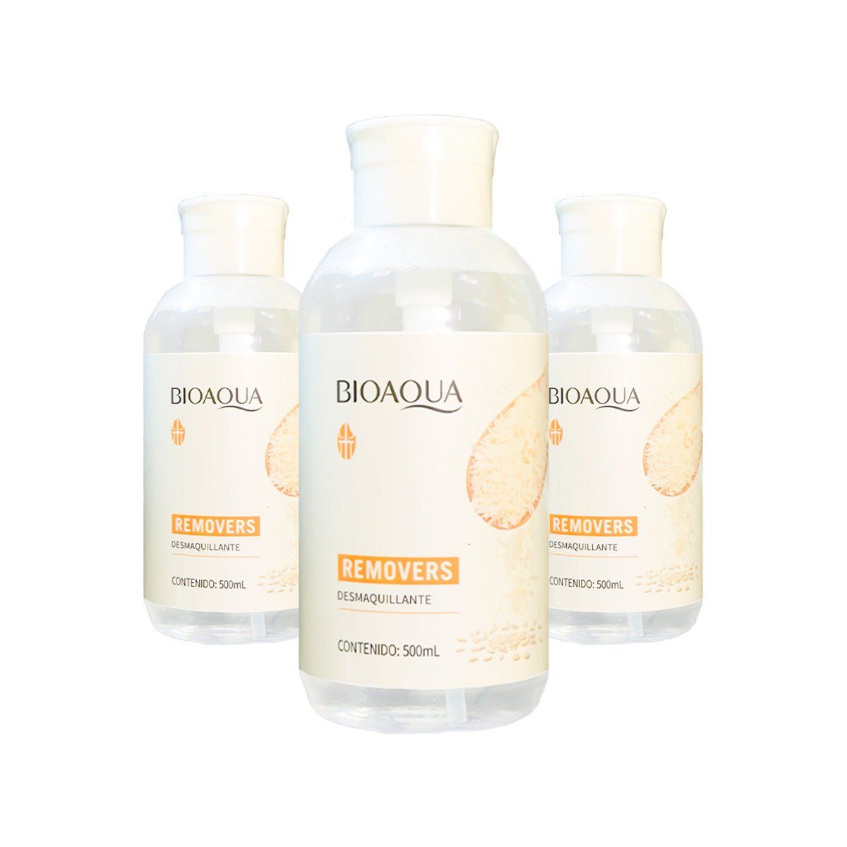 BIOAQUA - Desmaquillante de Arroz 500ml - Bioaqua 3 und
