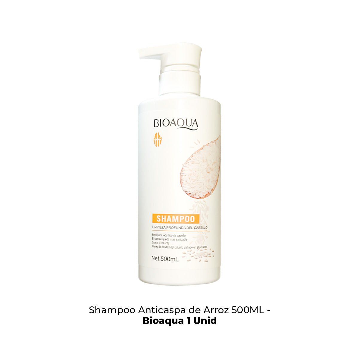 BIOAQUA - Shampoo Anticaspa de Arroz 500ml - Bioaqua 1 und