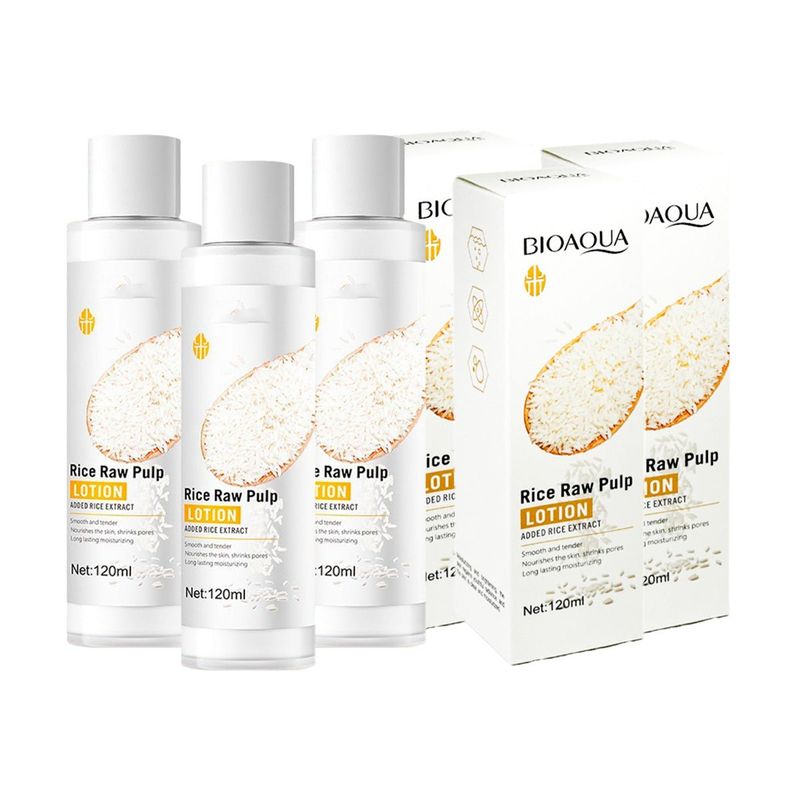 BIOAQUA - Loción Facial de Arroz 120ml - Bioaqua 3 und