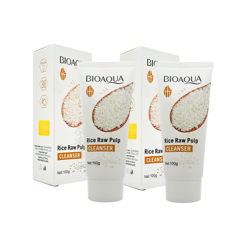BIOAQUA - Limpiador Facial de Arroz 100g Antiarrugas - Bioaqua 2 und