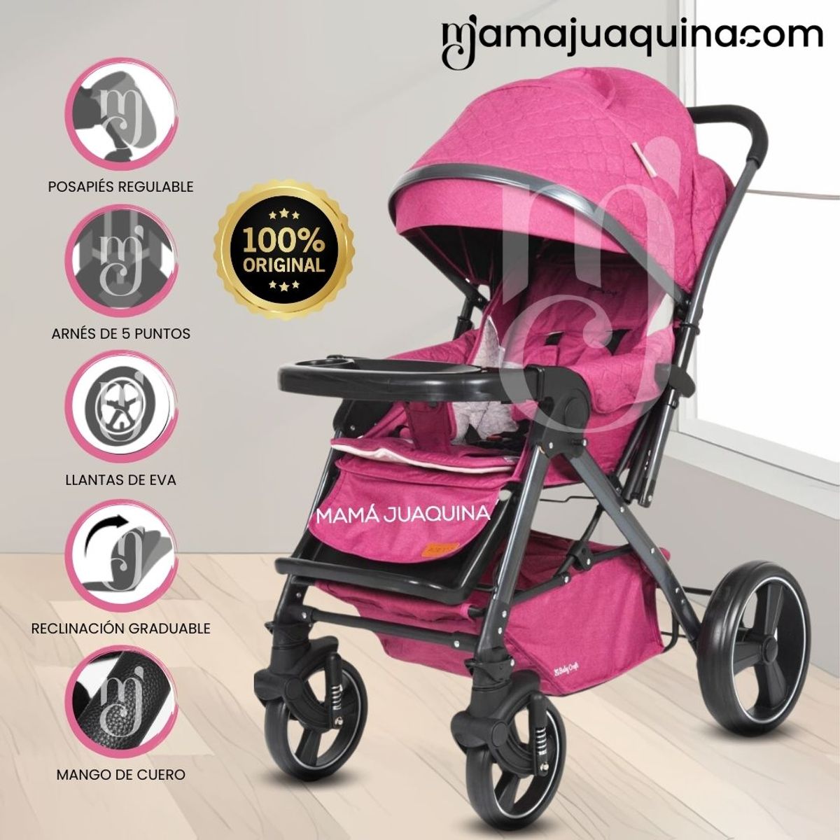 BABY - Coche Cuna de Lujo «BABY PARMAX» Pink