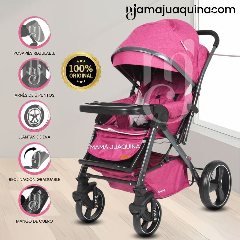 BABY - Coche Cuna de Lujo «BABY PARMAX» Pink