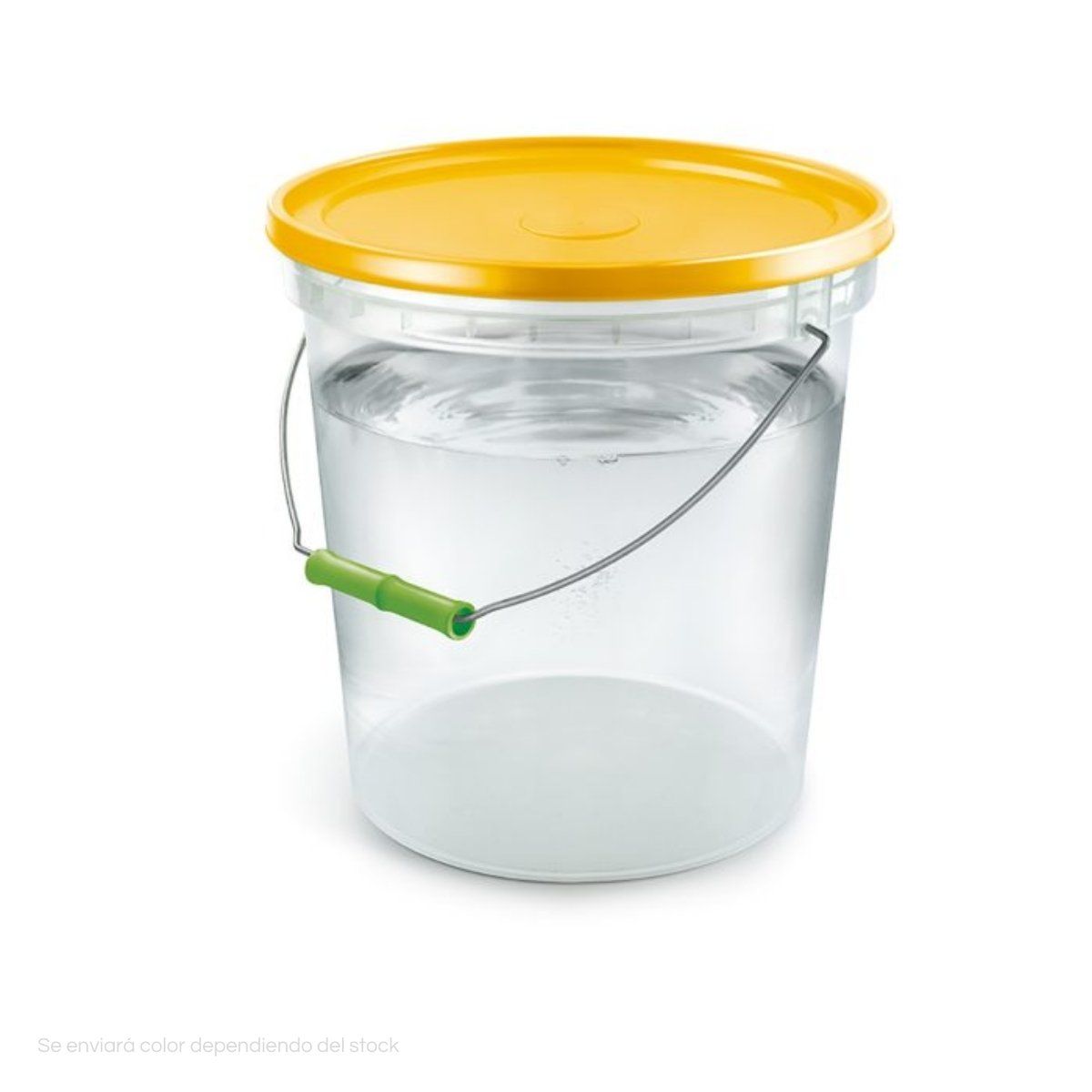 POLINPLAST - Balde Transparente de 10L con Tapa de Color