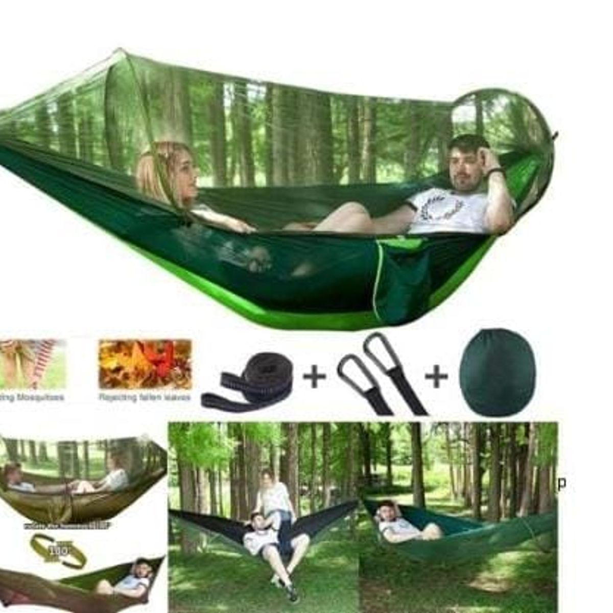 GENERICO - Hamaca Con Toldillo Portatil Anti Mosquitos Plegable