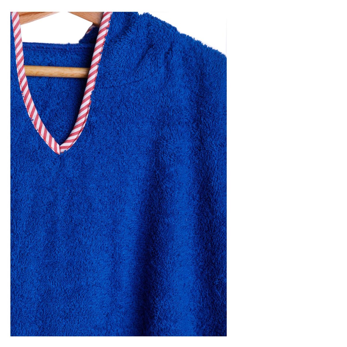 NATA COTON - SALIDA DE BAÑO CAPUCHA NIÑOS ALGODON AZUL