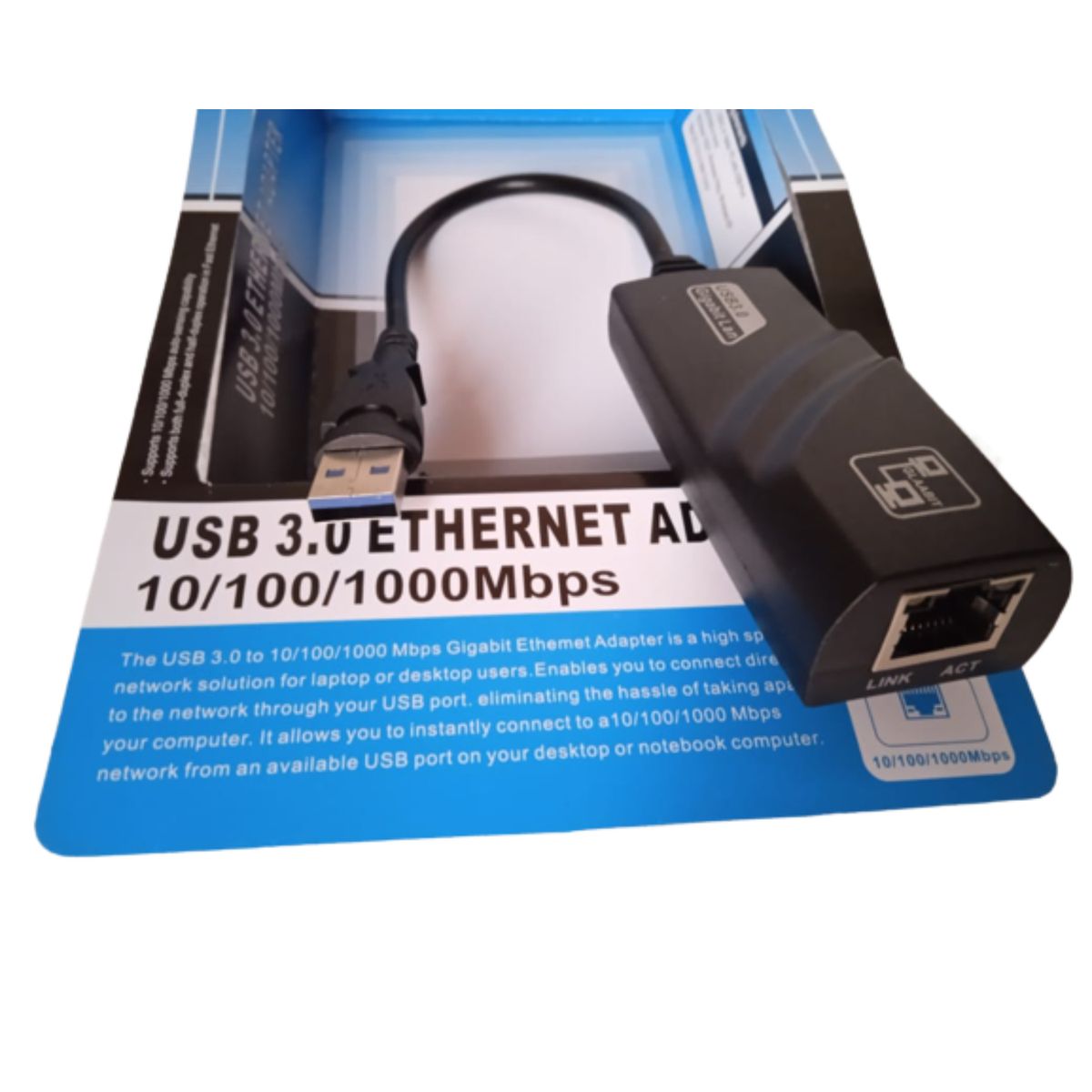 GENERICO - Adaptador Rj45 Usb 3.0 Ethernet 10/100mbps Laptop Pc