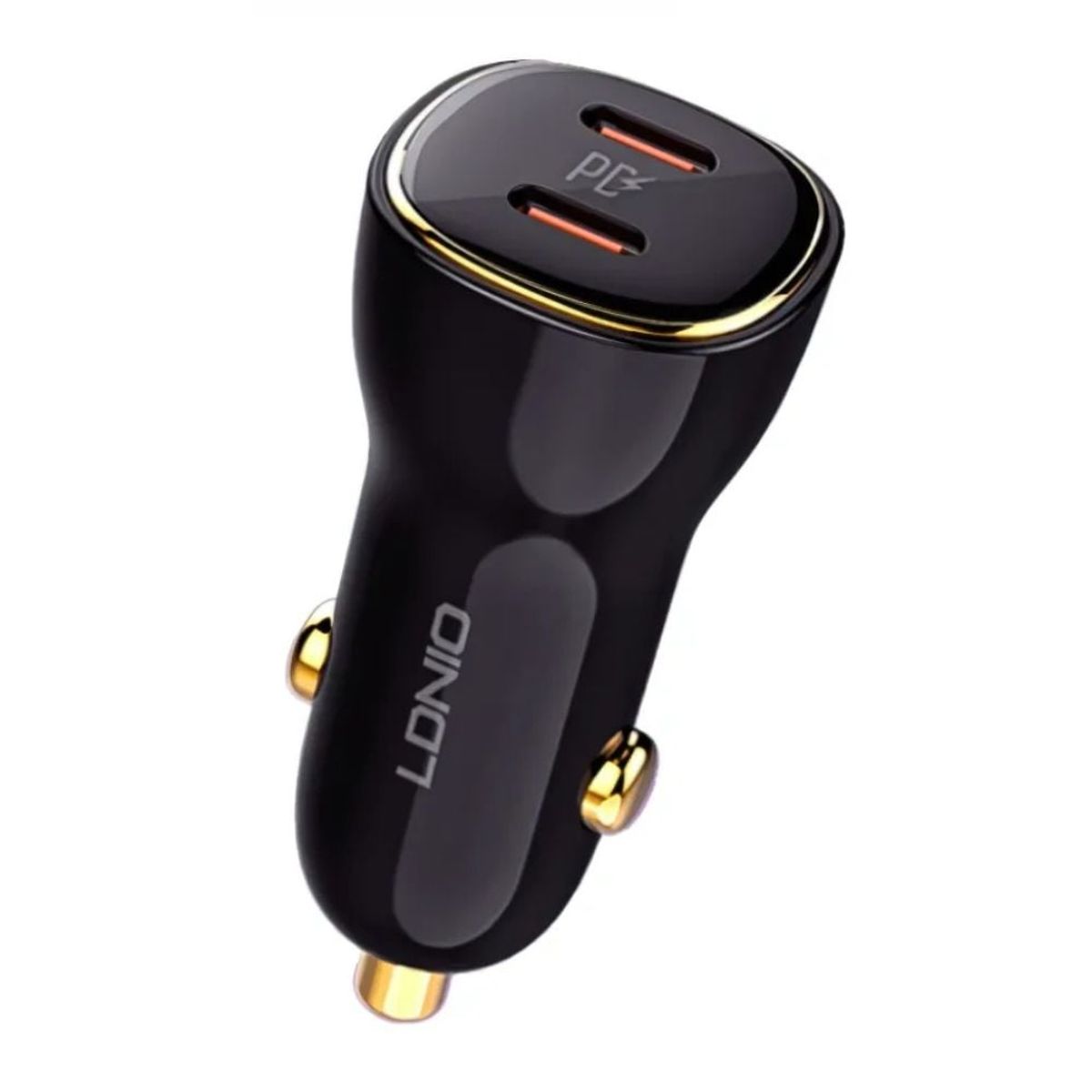 GENERICO - Cargador para Auto LDNIO C104 60W Doble USB-C