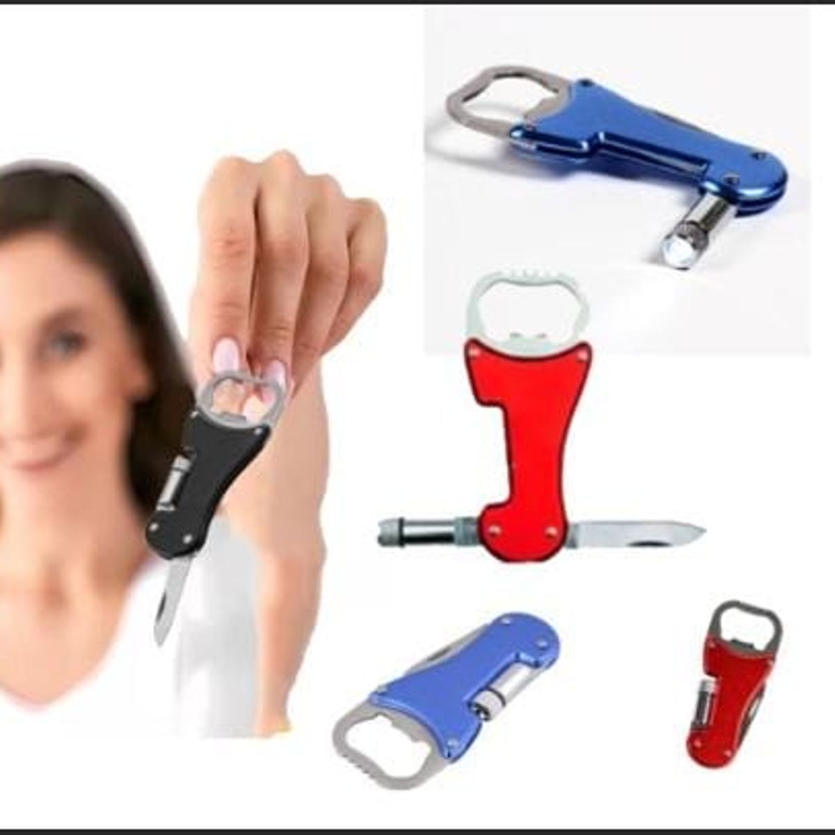 GENERICO - Destapador multifuncional destapador linterna navaja