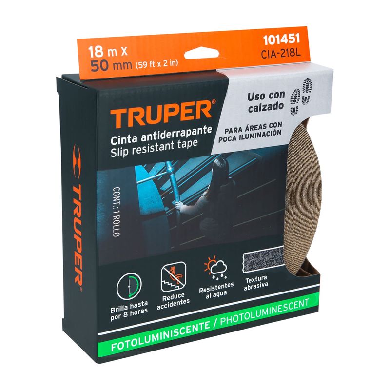 TRUPER - CINTA ANTIDERRAPANTE FOTOLUMINISCENTE TRUPER 101451