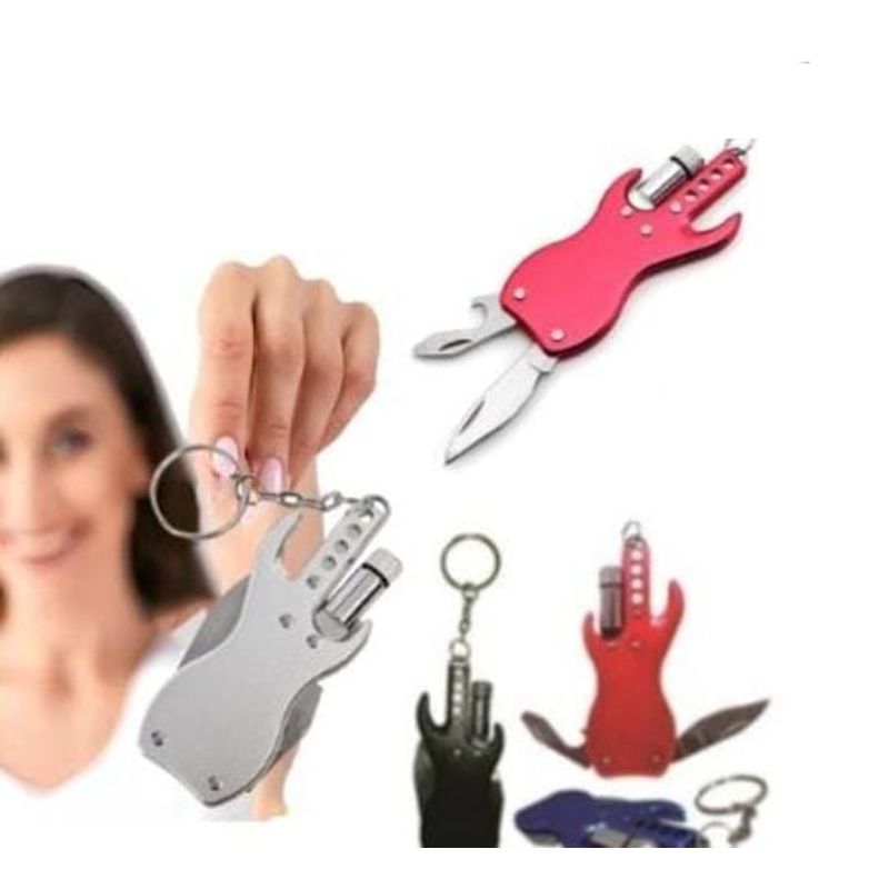 GENERICO - llavero 3 en 1 con abridor de botellas y mini linterna