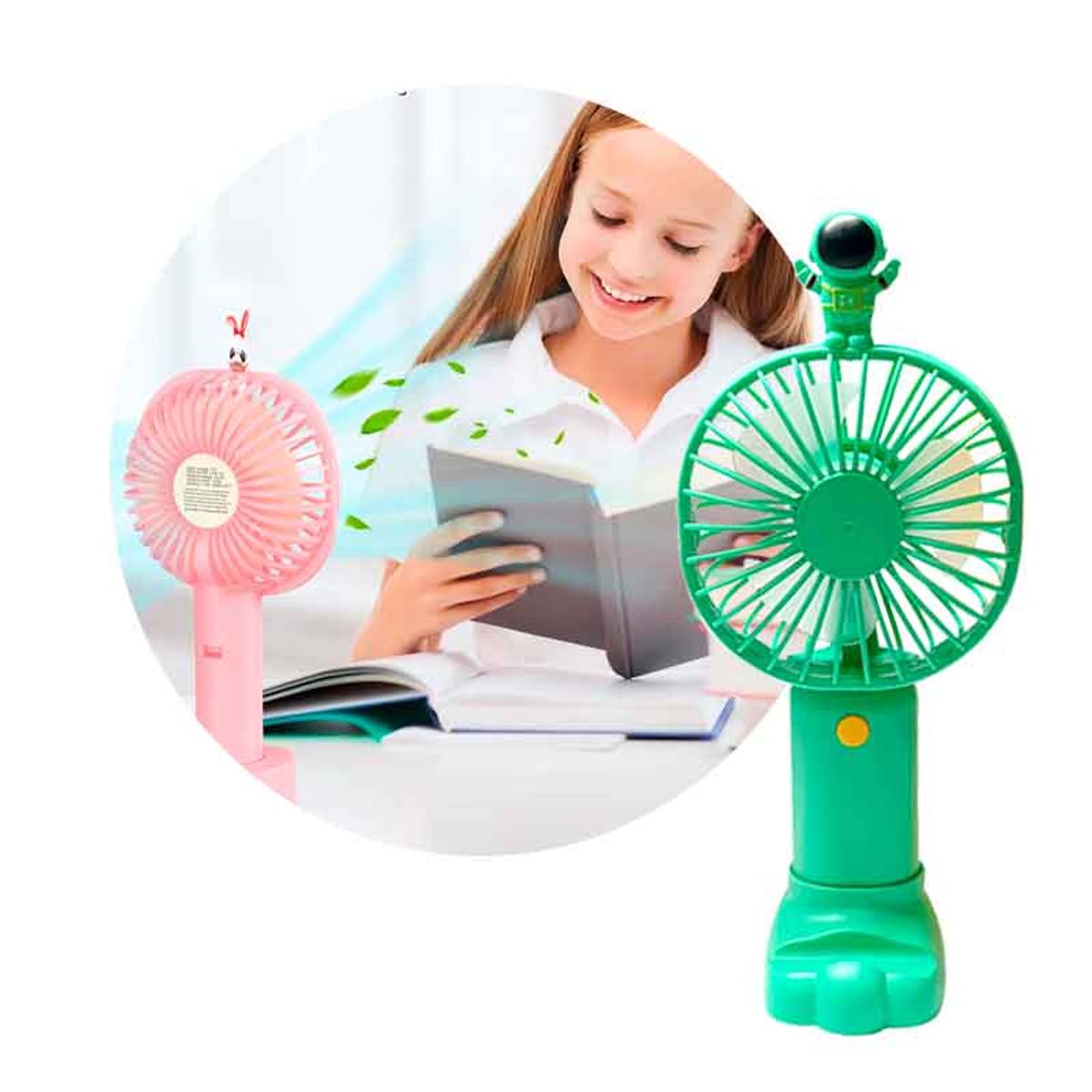 GENERICO - Mini ventilador de mano USB  Soporte base para celular