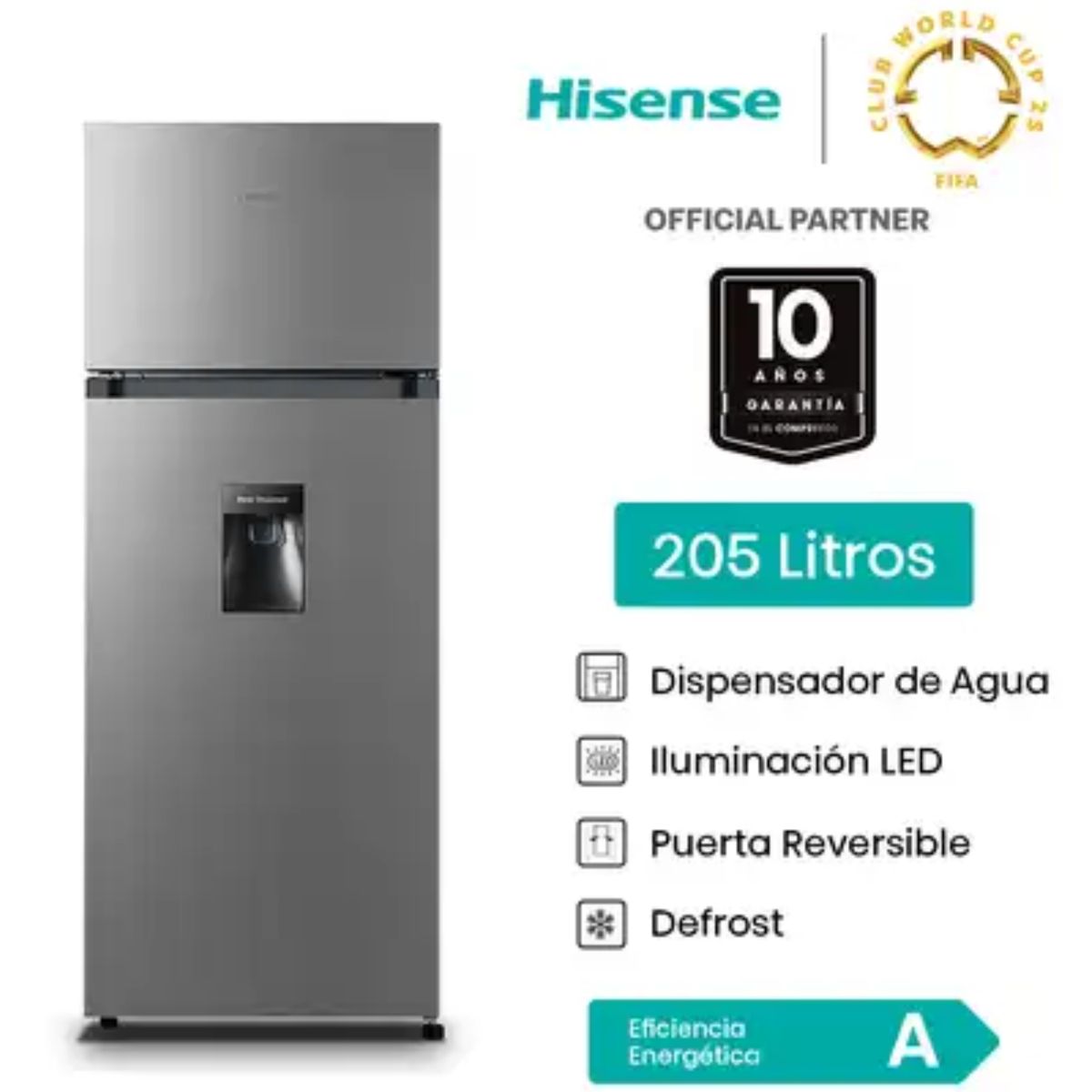 HISENSE - Refrigeradora 205L Top mount Frost RD267H Hisense