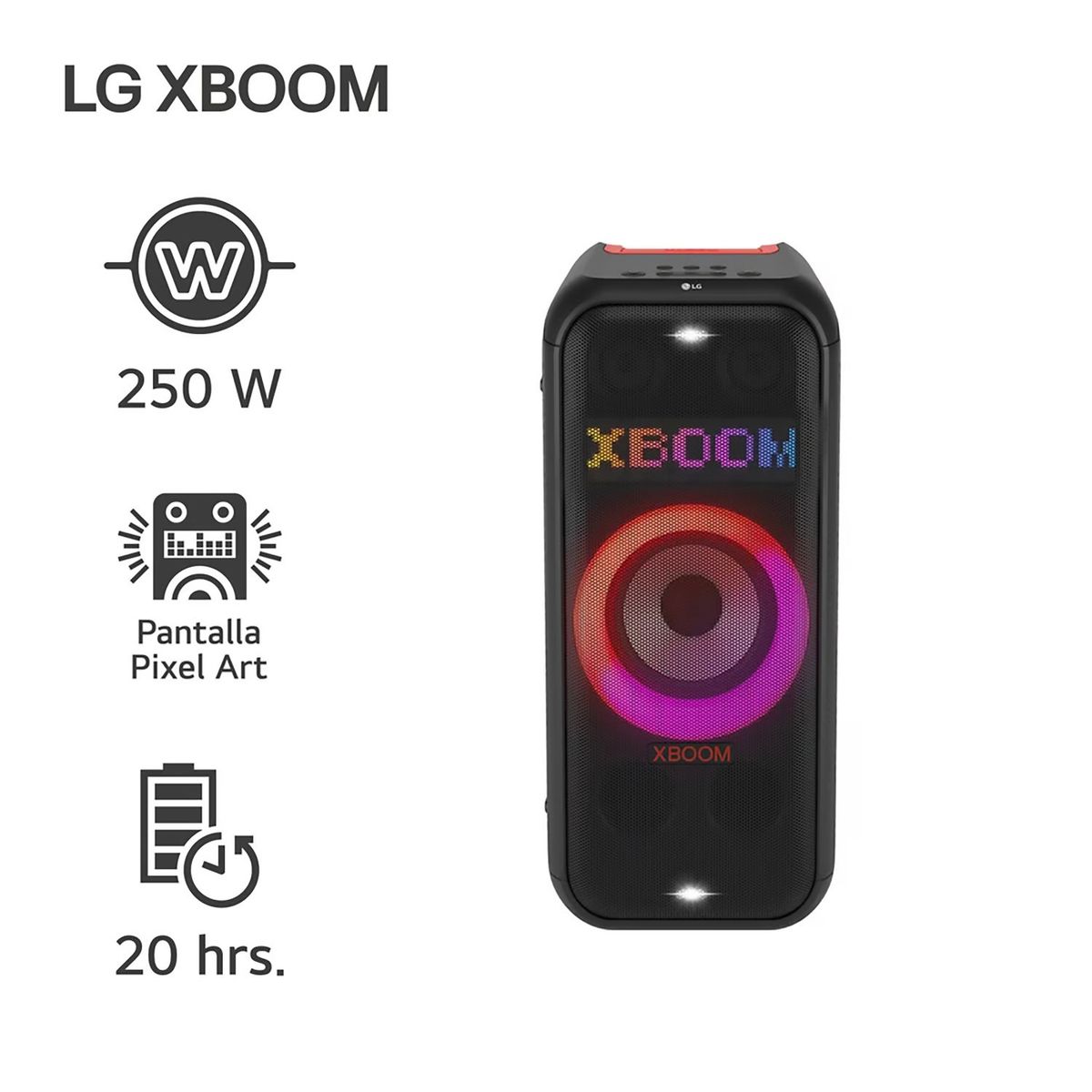 LG - Parlante LG XBOOM XL7S 250W Bluetooth IPX4 Pixel Art