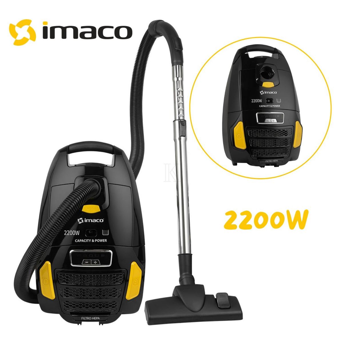 IMACO - Aspiradora Imaco de 2200w Capacity & Power IA2200