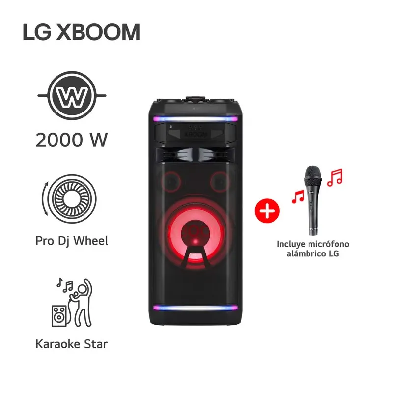 LG - Torre de Sonido LG XBOOM OK99M 2000W Bluetooth Karaoke Star