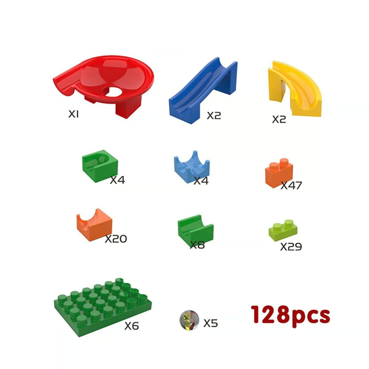 GENERICO - Juego Bloque de Construcción TRACK MAZE 128 PCS