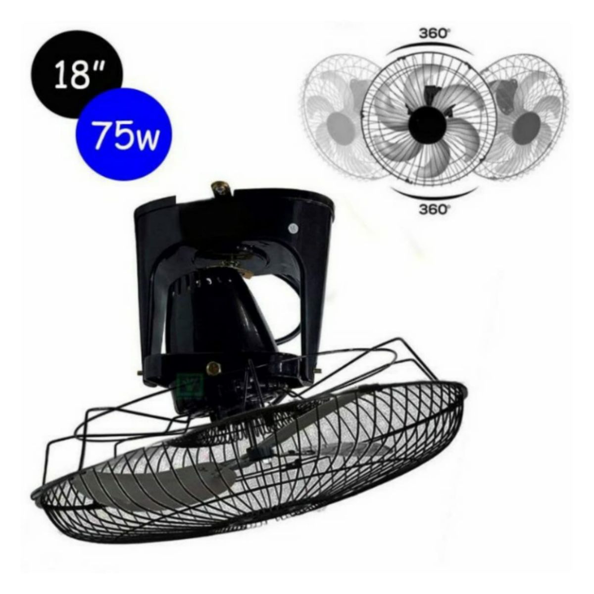 IMACO - Ventilador Orbital de 18" pulgadas IMACO OCF7919 de 75 watts