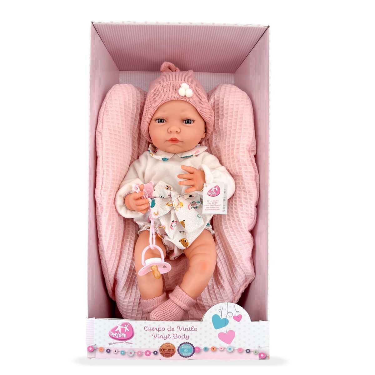 MUÑECAS REBORN - Muñeca Recién Nacida Berjuan Nataly Tipo Reborn 43 cm