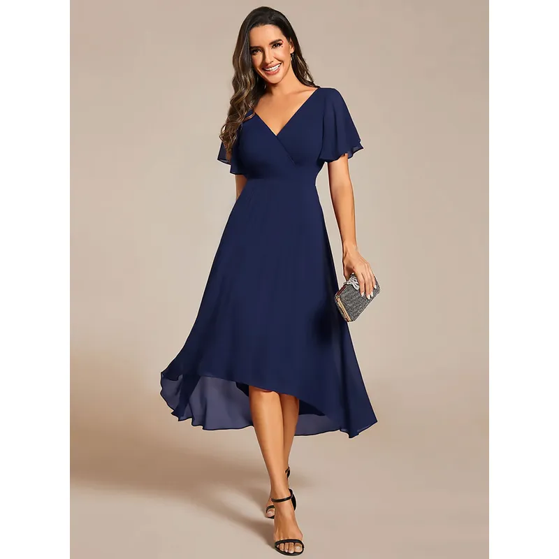 GENERICO - Vestido largo azul gasa