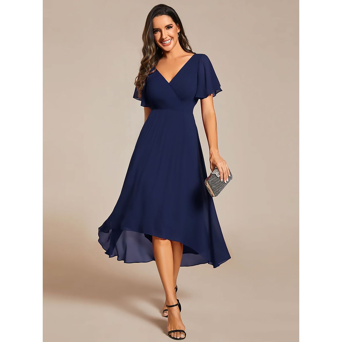 GENERICO - Vestido largo azul gasa