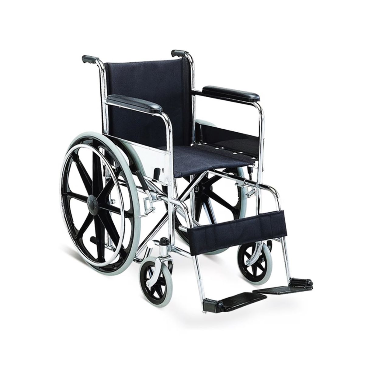 GENERICO - Silla de ruedas  STANDAR de Aluminio con apoya pies