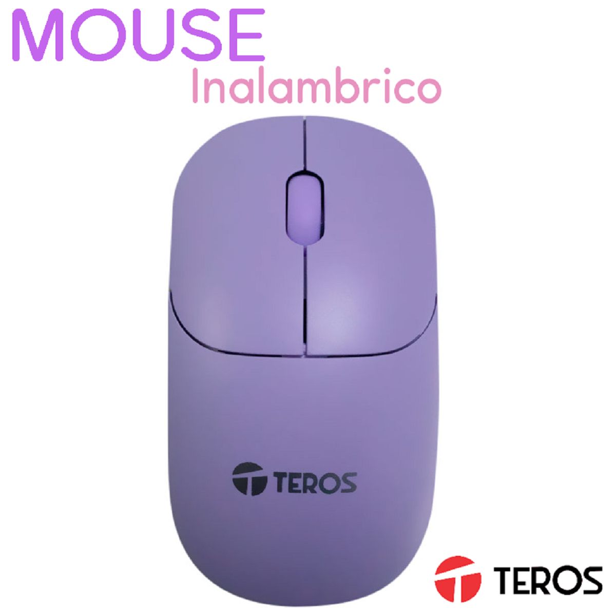 TEROS - Mouse TEROS TE1219S color LILA, conexion inalambrica 1000DPI 3 botones