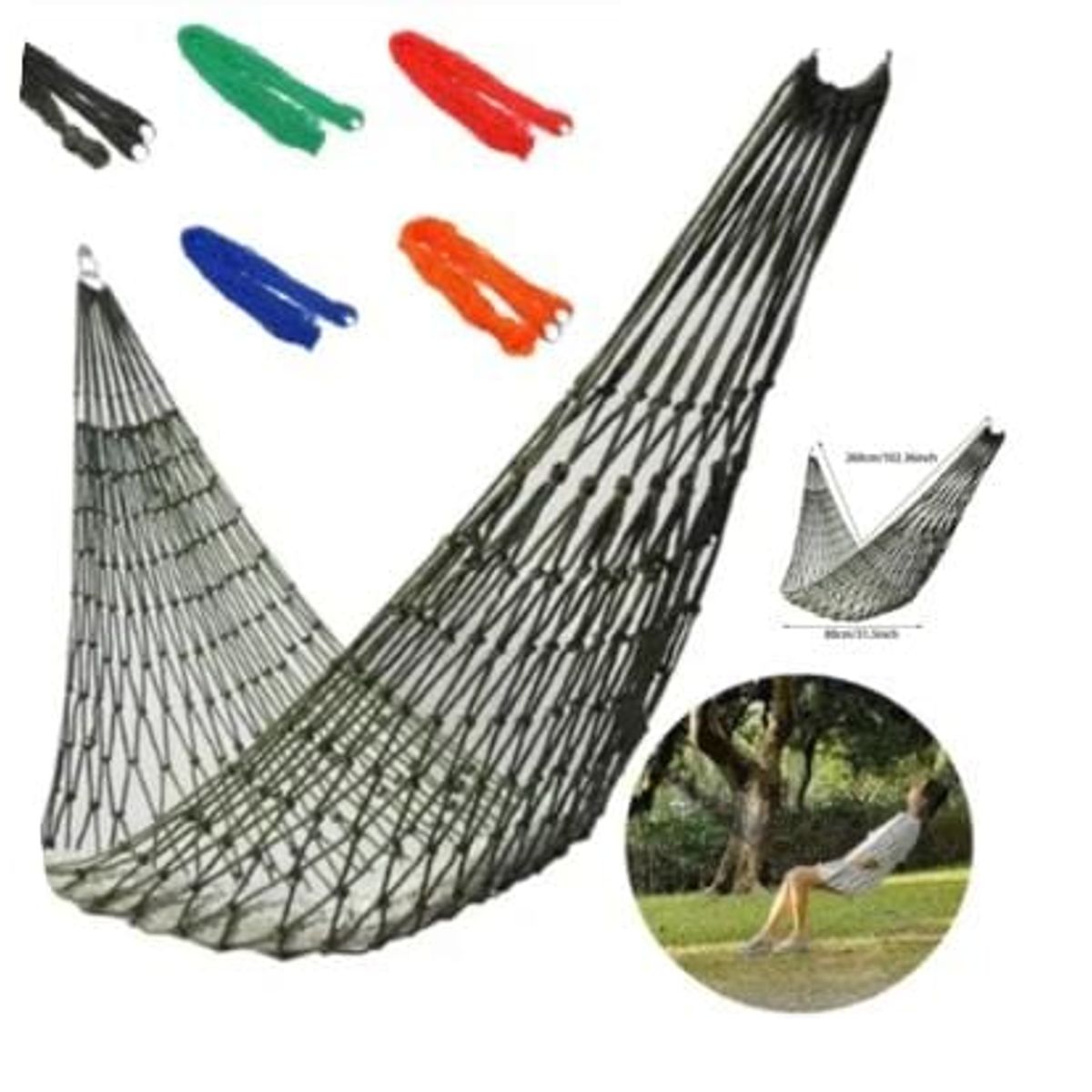 GENERICO - Hamaca de malla atrevida Cuerda de nailon Hamaca individual