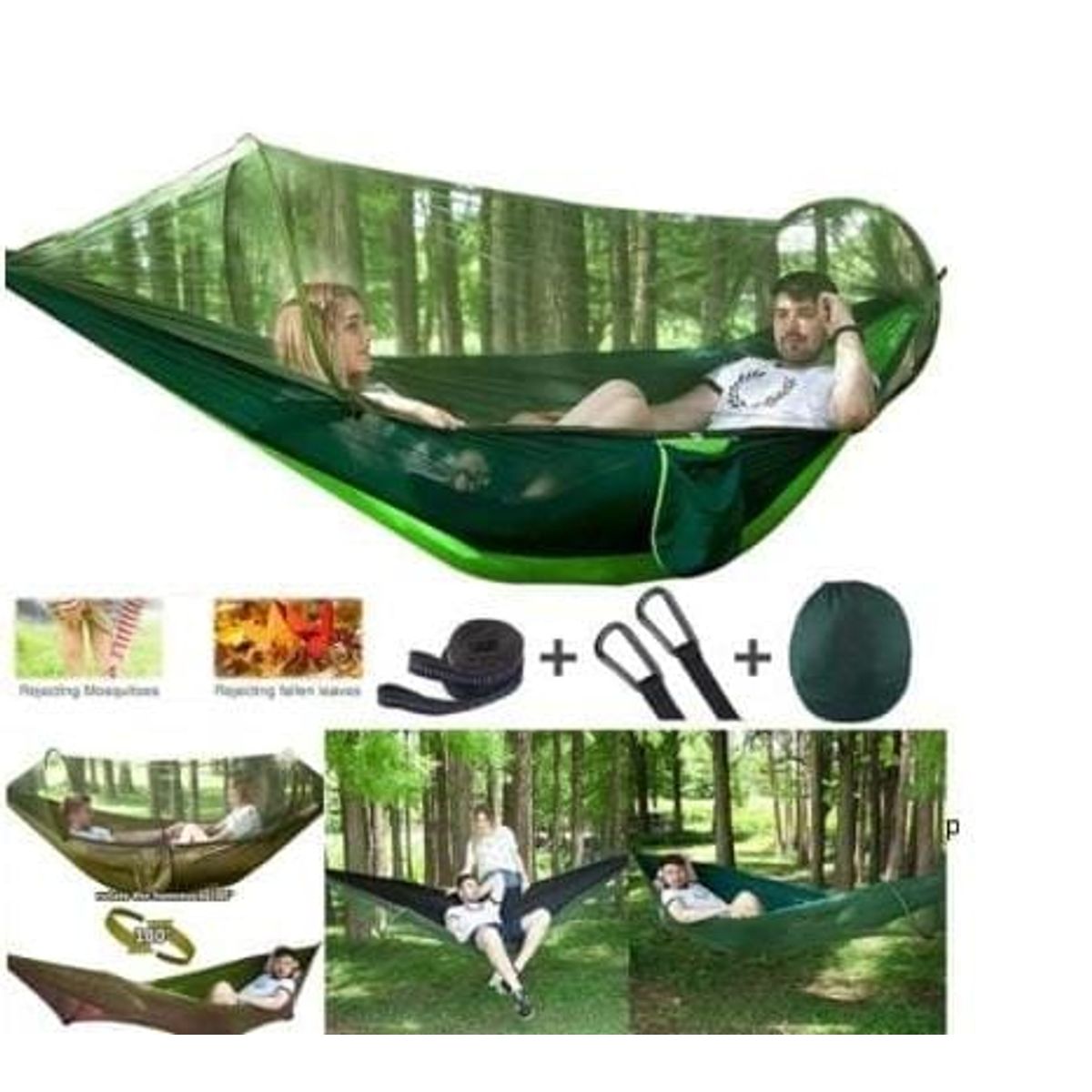 GENERICO - Hamaca Con Toldillo Portatil Anti Mosquitos Plegable