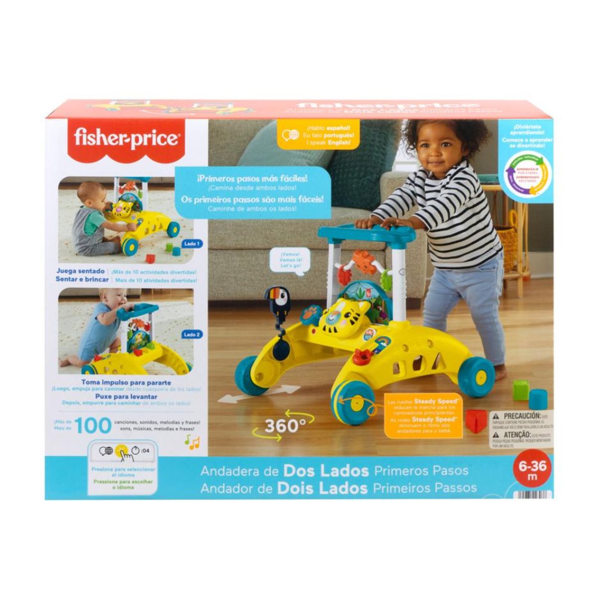 FISHER PRICE - Fisher Price Andadera Dos Lados Primeros Pasos