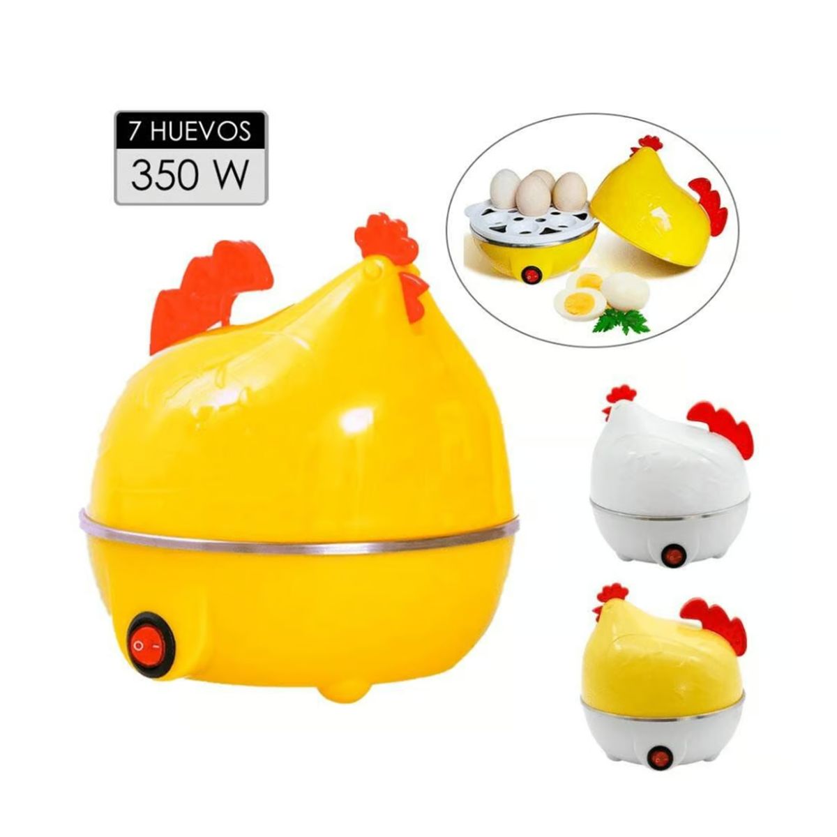 GENERICO - Gallina Hervidor de Huevos Eléctrico Super Prac