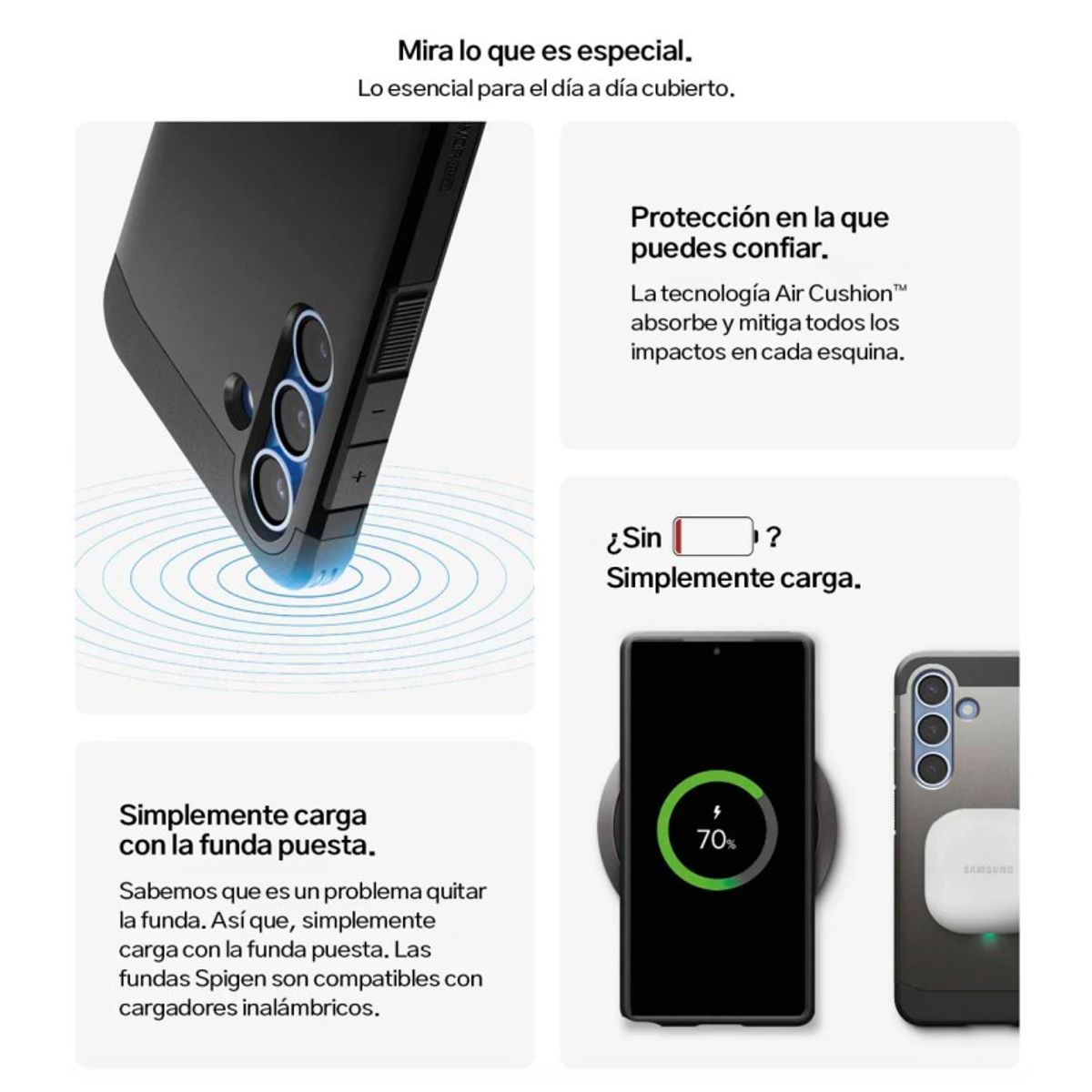 SPIGEN - Case Spigen Galaxy S25 Ultra Negro MagSafe Soporte Triple Protección