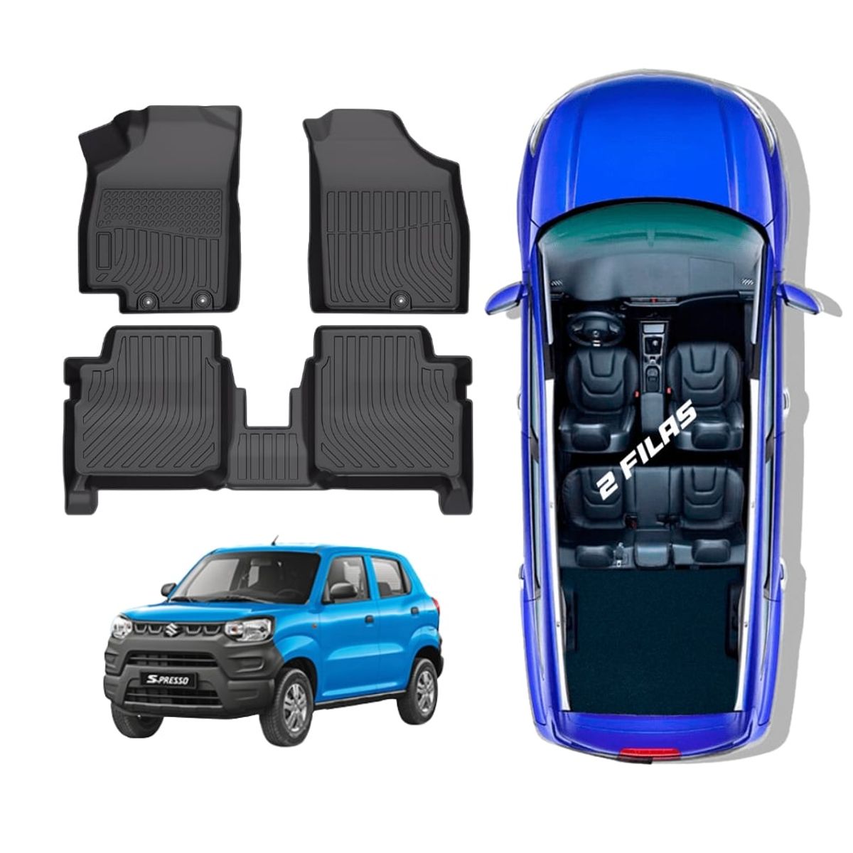 GENERICO - PROTECTOR CUBRE PISO 5D SUZUKI SPRESSO 2015-2024