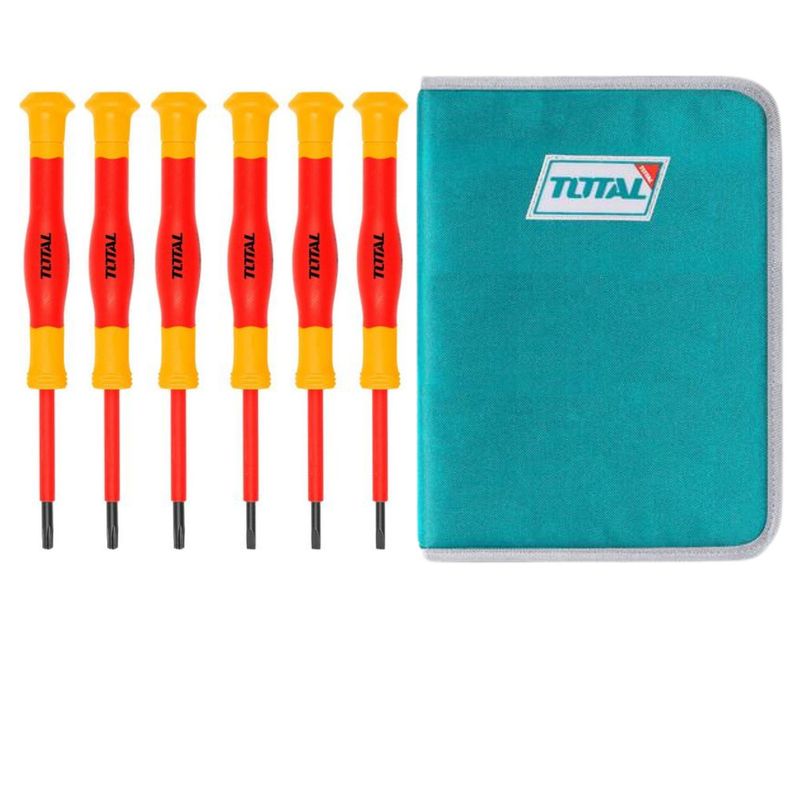 TOTAL TOOLS - Destornillador dielectrico 1000V jgo x 6pz dprecision TOTAL