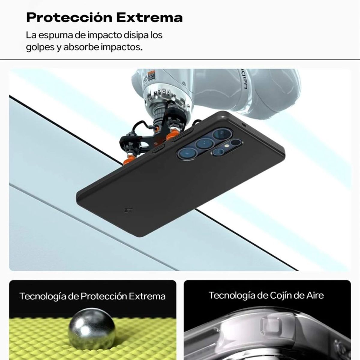 SPIGEN - Case Galaxy S25 Ultra Spigen MagSafe Ligero Ultra Resistente Negro USA