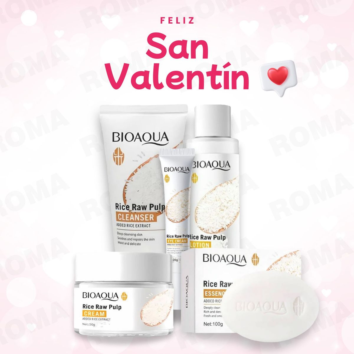 BIOAQUA - PACK DE ACLARANTE DE ARROZ 5 PRODUCTOS - BIOAQUA