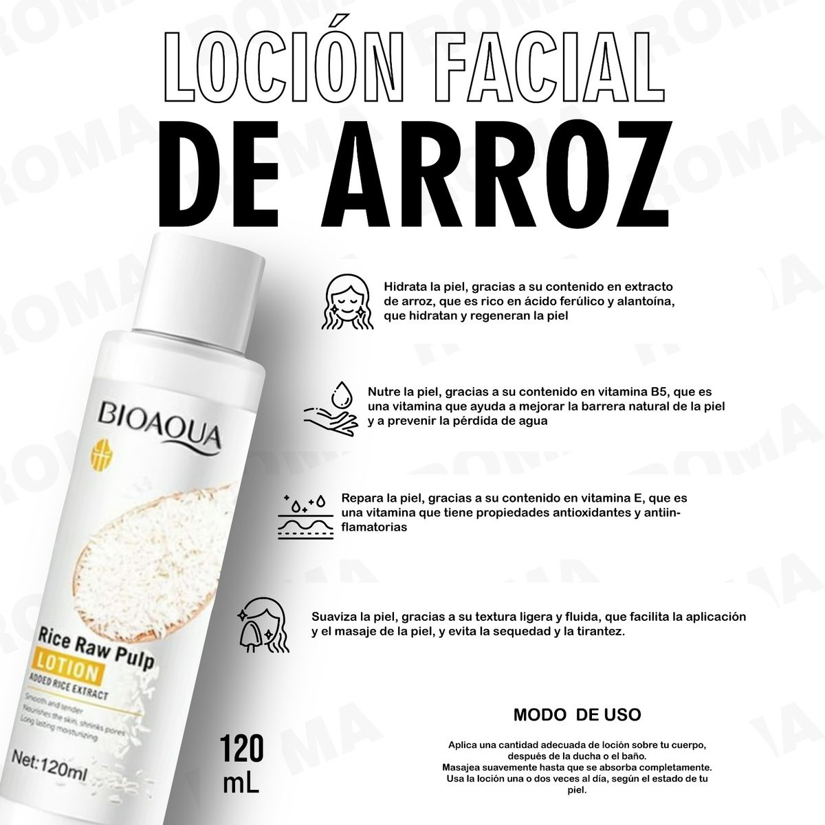 BIOAQUA - PACK DE ACLARANTE DE ARROZ 5 PRODUCTOS - BIOAQUA