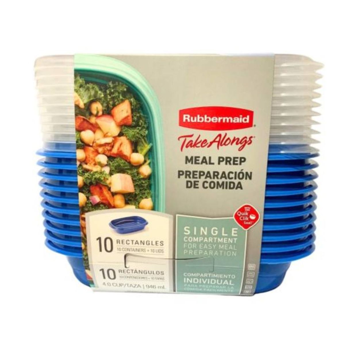 RUBBERMAID - 10 Recipientes con 946ml Rubbermaid 2141748
