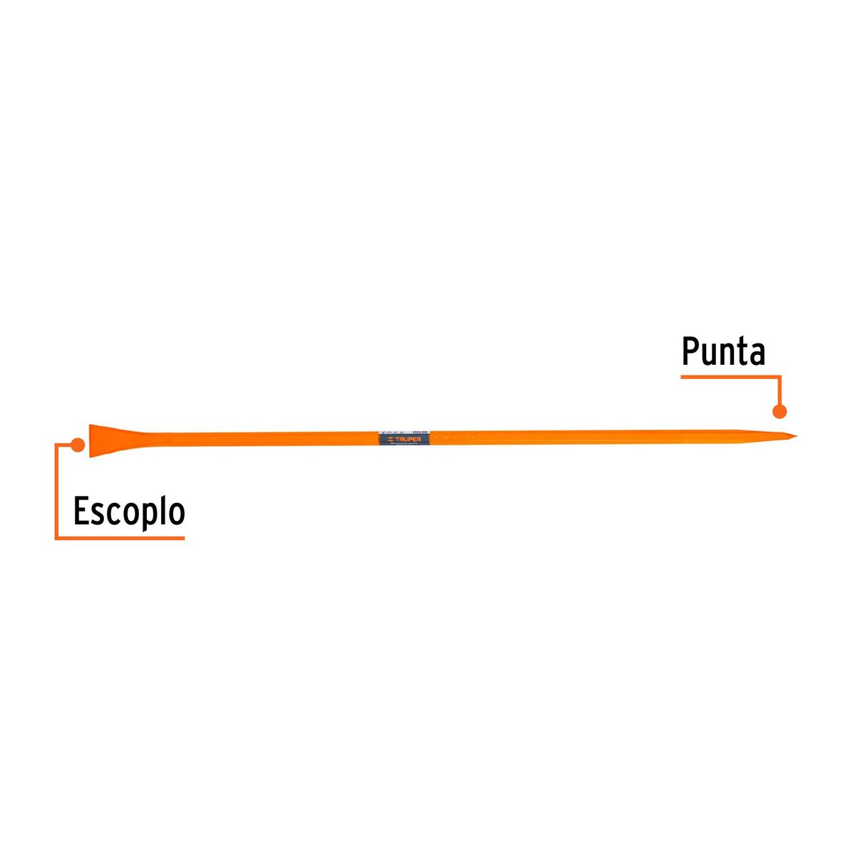 TRUPER - Barreta para tierra dura 1"x150 cm, escoplo 67 mm, Truper