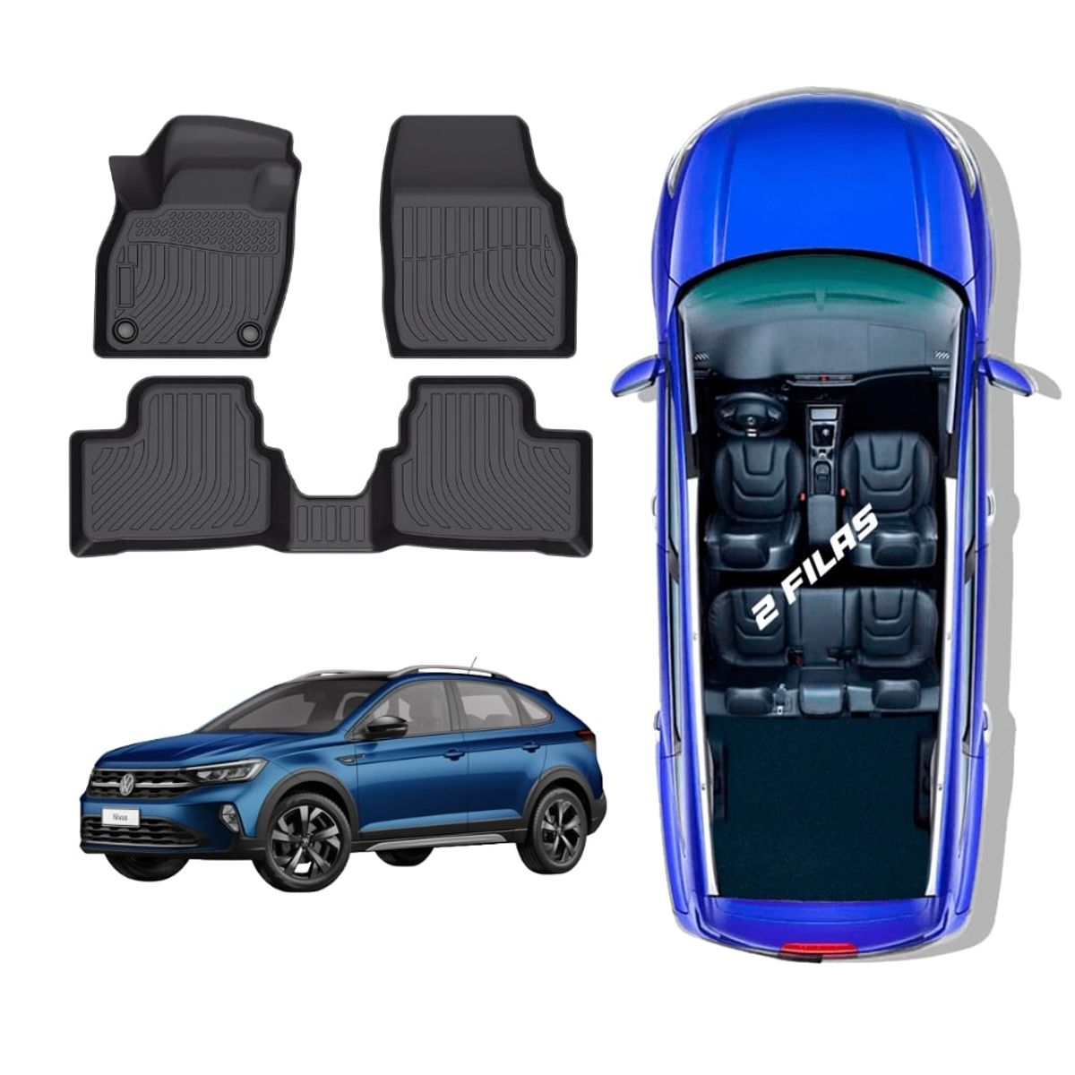 GENERICO - PROTECTOR CUBRE PISO 5D VOLKSWAGEN NIVUS 2015-2024