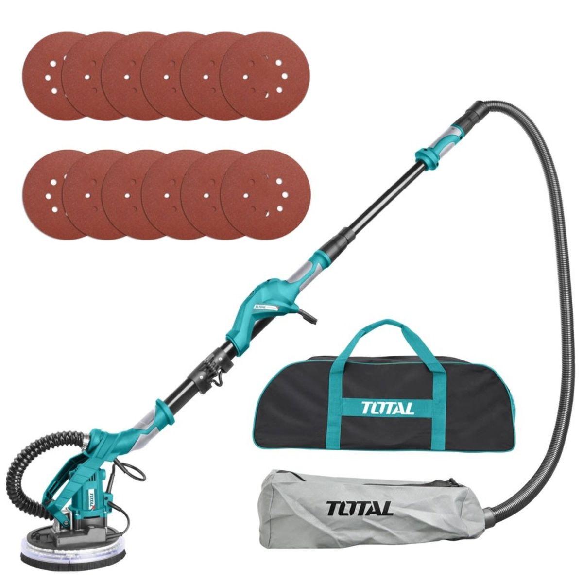 TOTAL TOOLS - LIJADORA DE PARED Y TECHO FINO ACABADO 1050W 12 lijas TOTAL
